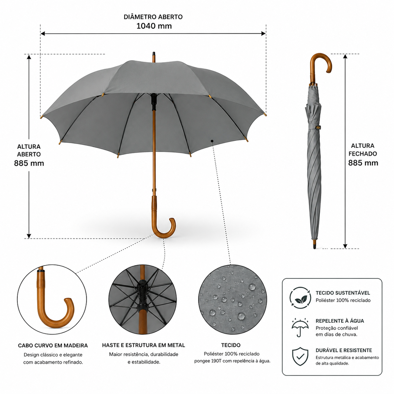 Guarda-Chuva em Poliéster — imagem 2