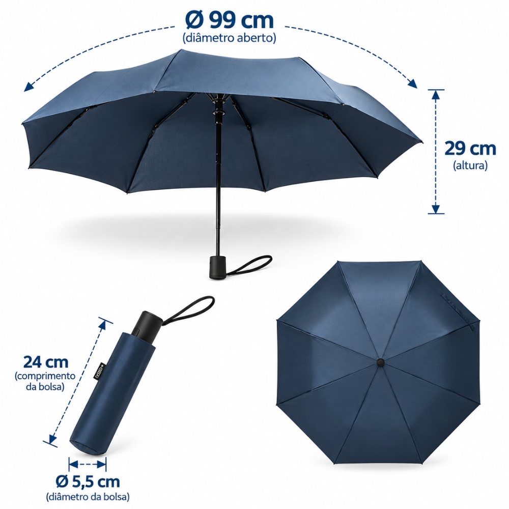 Guarda-Chuva Automático 190T Pongee rPET — imagem 2