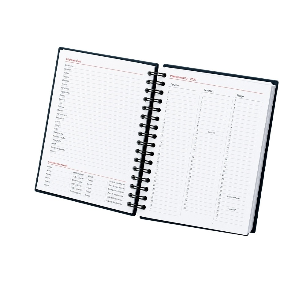 Agenda Diária Personalizada 2027 Capa Emborrachada — imagem 7