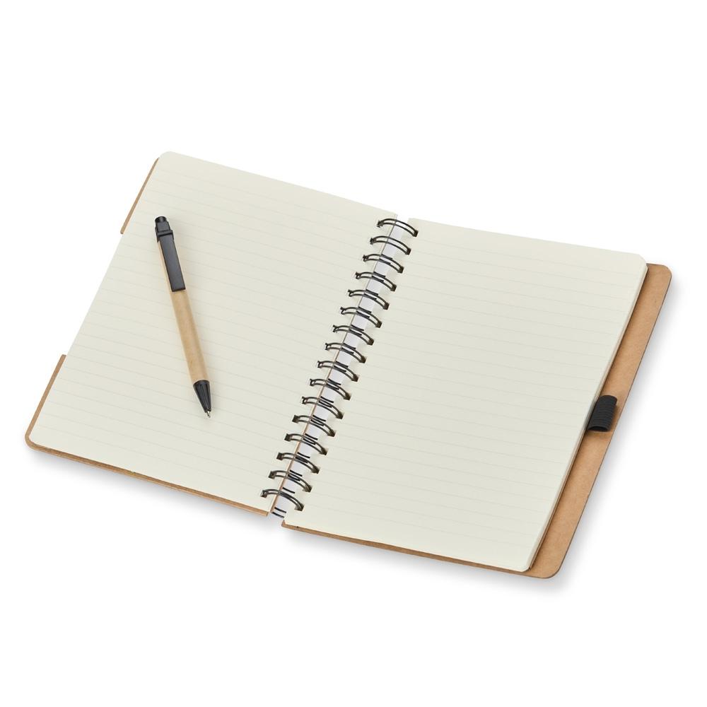 Kit Ecológico Caderno Kraft + Caneta + Blocos — imagem 2