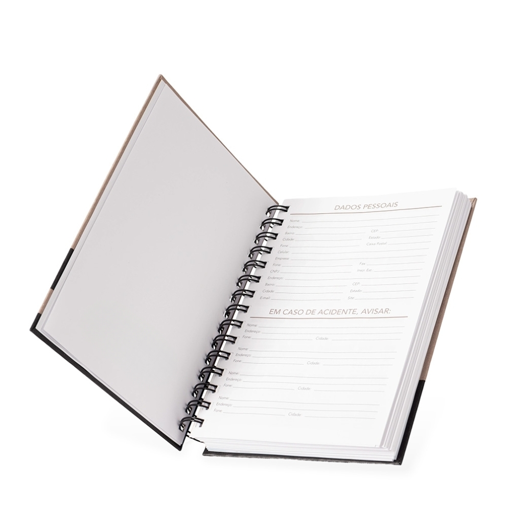 Agenda Diária 2027 Wire-O com Capa Dura Kraft — imagem 2