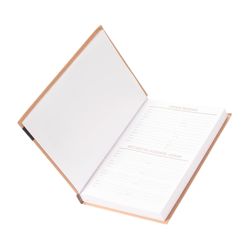 Agenda Diária A5 2027 com Capa Dura Kraft — imagem 2