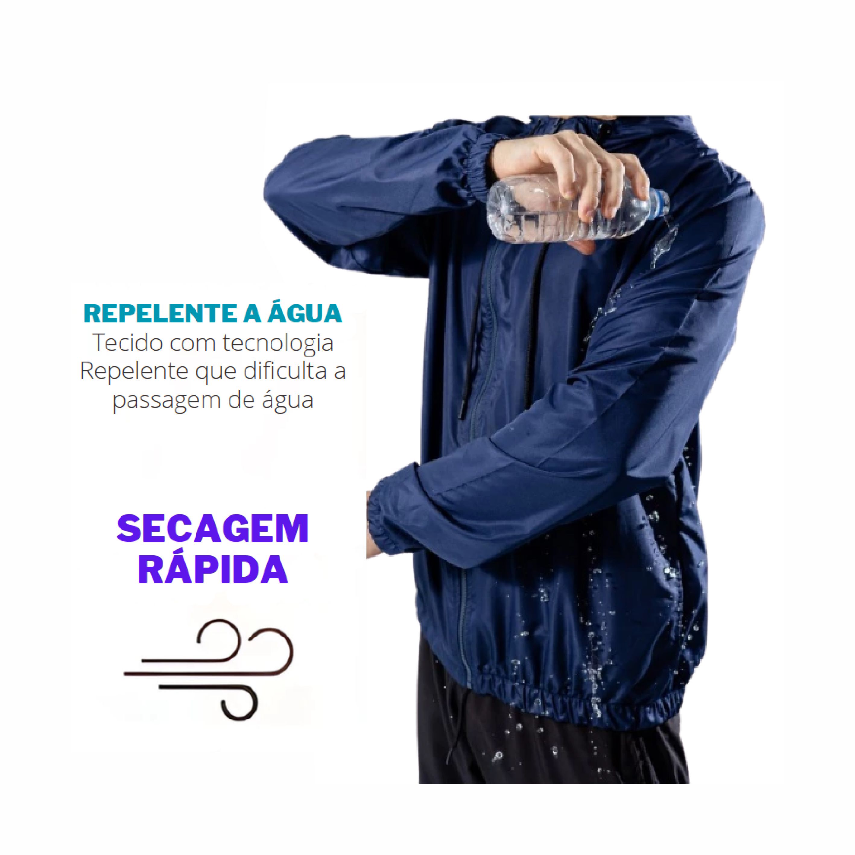 Jaqueta Corta-Vento Impermeável Unissex — imagem 2