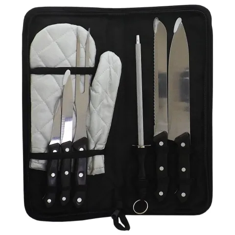 Kit Churrasco Personalizado 7 Peças com Estojo