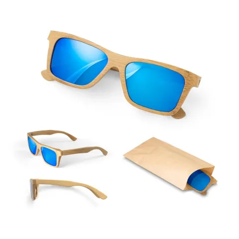 Óculos de Sol Bambu Lentes Espelhadas