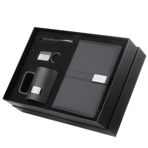 Kit Corporativo Personalizado 4 Peças com Caneca e Caderno